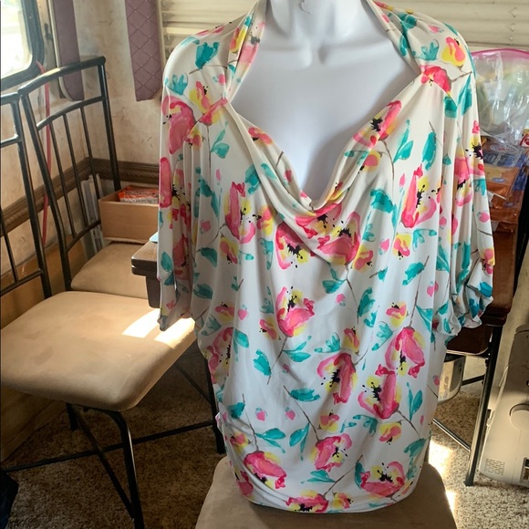 white birch Tops - Floral Print Women's Top
